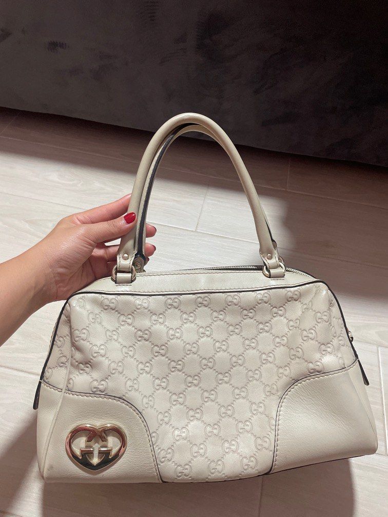 White gucci satchel sale