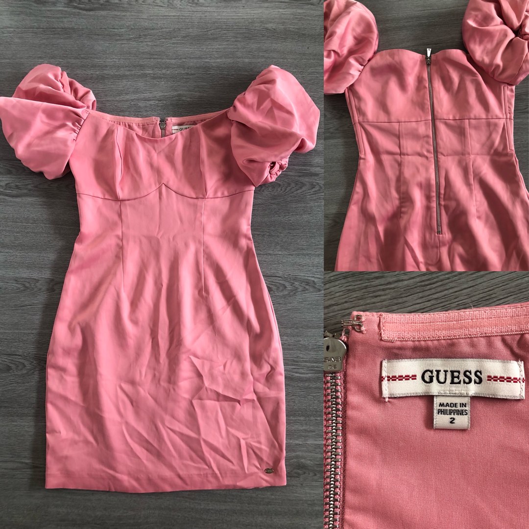 GUESS satin mini cocktail dress, Women's Fashion, Dresses & Sets ...