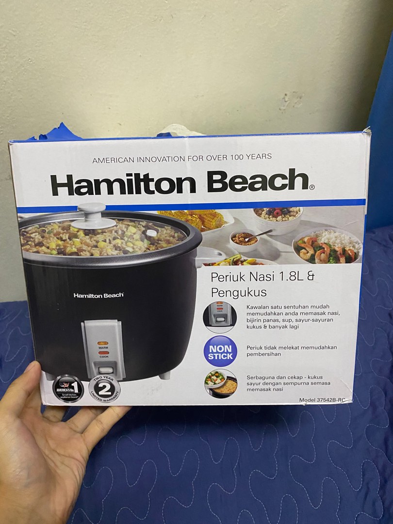 Hamilton Beach Rice Cooker NonStick Coating Inner Pot Black, Furniture & Home Living