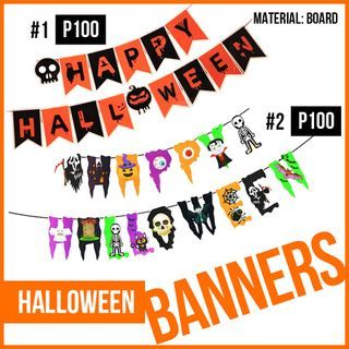 Happy Halloween Banners Garland Party Needs