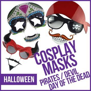 Happy Halloween Cosplay Pirate Day of the Dead Devil Masks Party Needs
