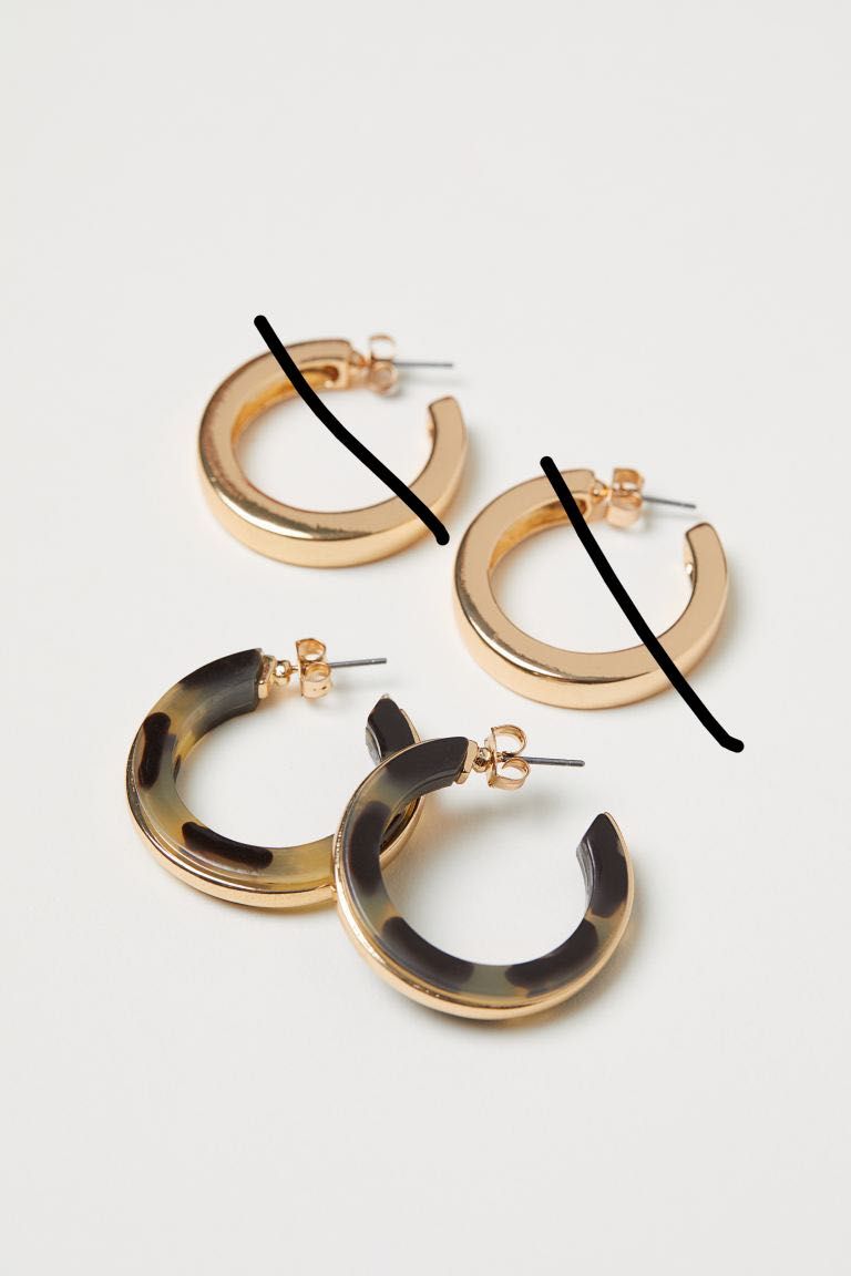 Gold hoop clearance earrings h&m