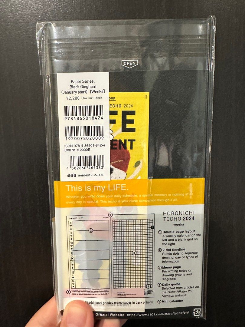 Hobonichi Techo Weeks 2024, English Paper Series [Jan Start