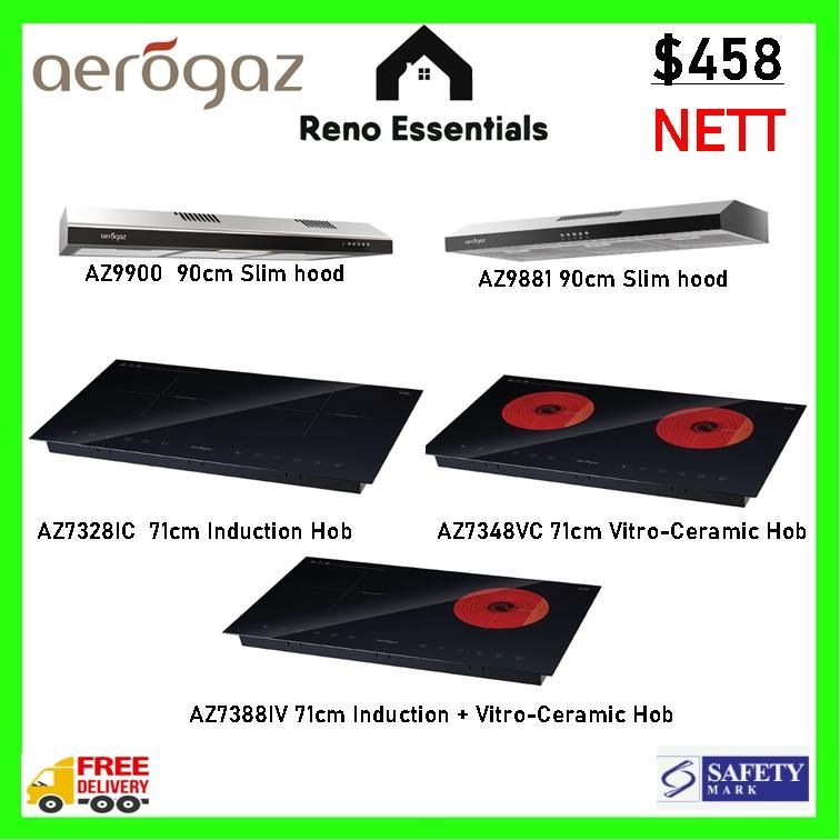 Hood and Hob // Aerogaz Induction , Vitro ceramic Hood & Hob, TV & Home