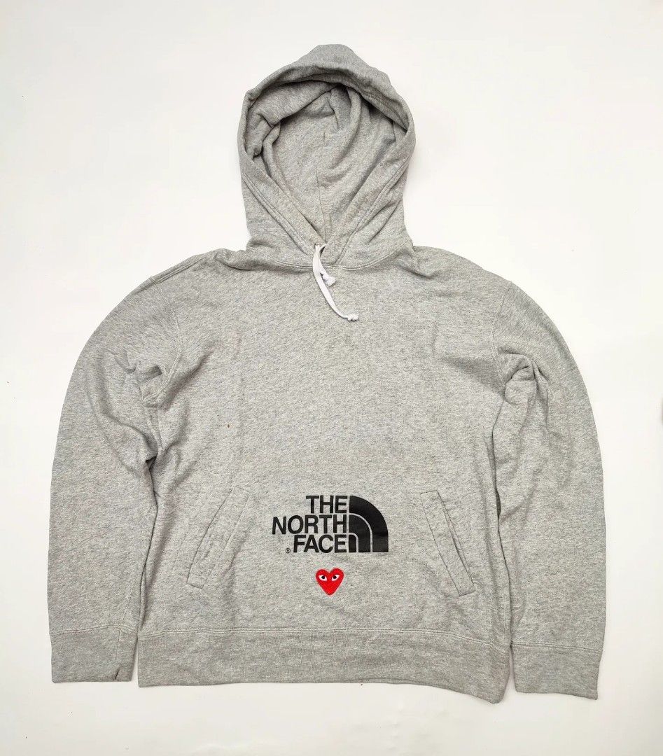 Hoodie play cdg x the north face ss21 gray original