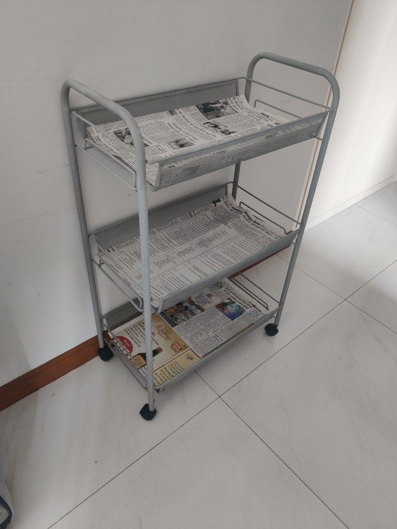 IKEA Grey Storage Trolley, Furniture & Home Living, Home Improvement