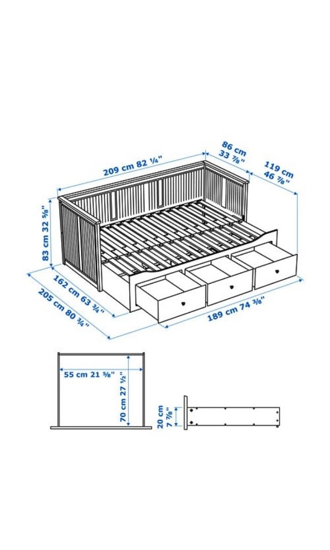 Ikea hemnes bedframe, Furniture & Home Living, Furniture, Bed Frames