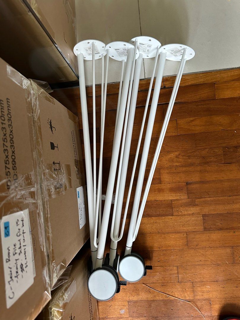 IKEA table legs with castors, Furniture & Home Living, Furniture