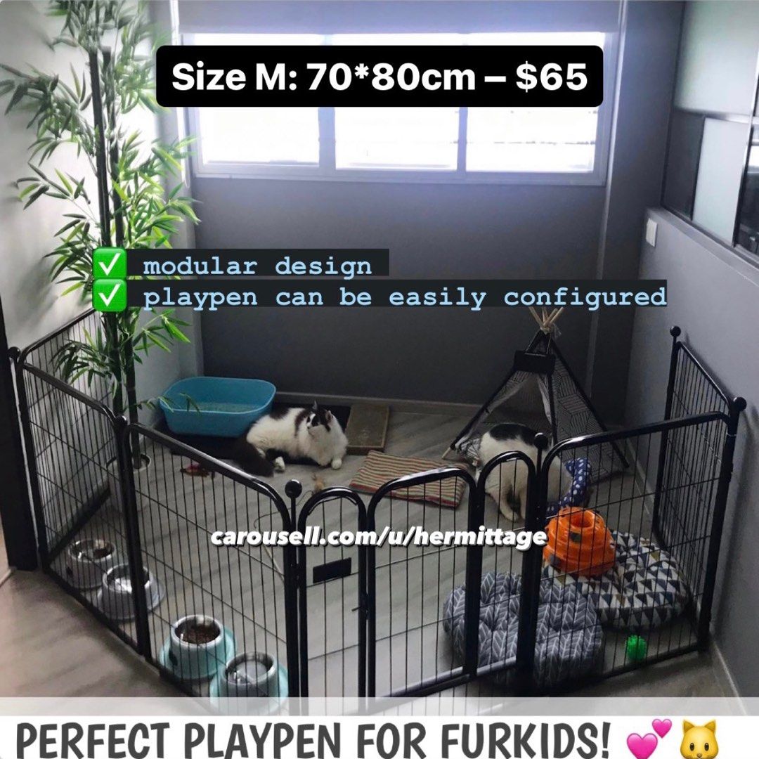 INSTOCK BRAND NEW 6 PANEL DOG CAGE FENCE PLAYPEN CONFINE AREA