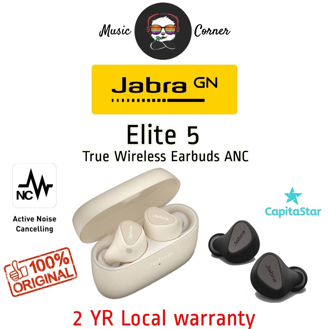 Jabra Elite 5 true wireless earbuds with Active Noise Cancellation