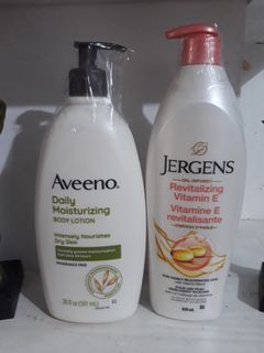 Jergens  lotion 620ml & Aveeno 592ml