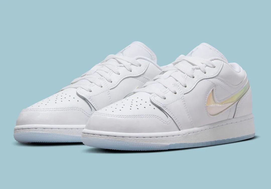 Jordan 1 Low White Iridescent Glitter