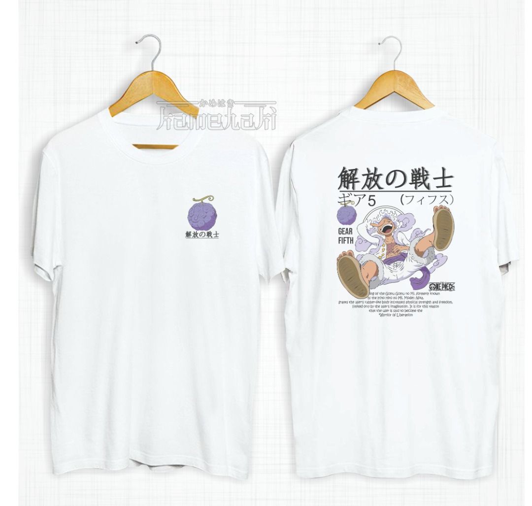 Hito Hito No Mi : Model Nika T Shirt 100% Cotton Gear 5th Gomu