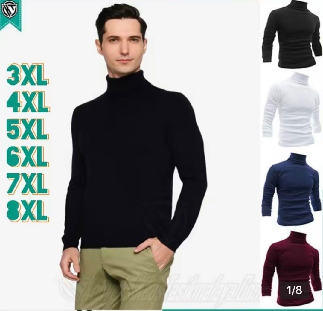 Kaos turtleneck pria top