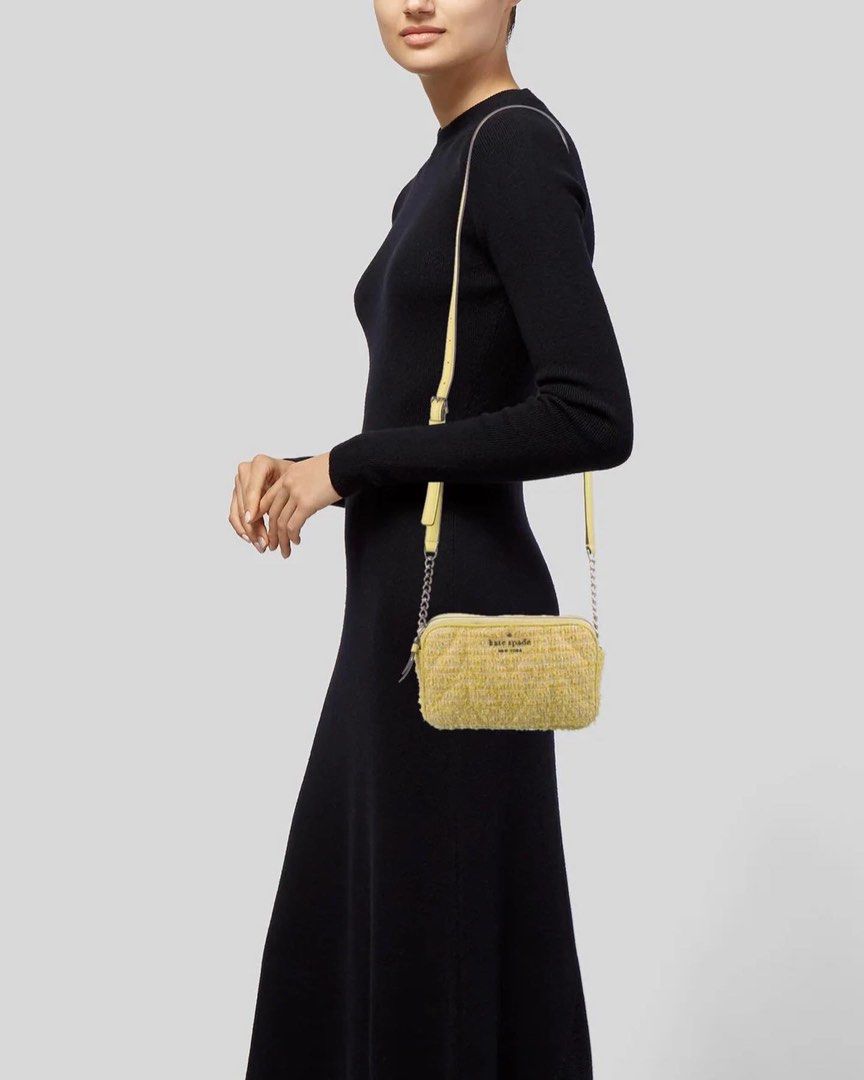 Kate spades Briar lane kendall tweed crossbody bag, Women's Fashion