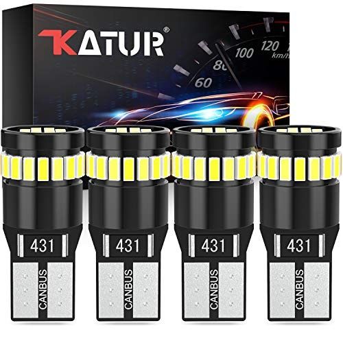 AUXITO 194 LED Light Bulb 6000K White 168 2825 W5W T10 Wedge 14-SMD LED  Replacement Bulbs for Car Dome Map Door Courtesy License Plate Lights, Pack  of 10 