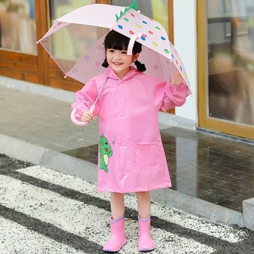 Girls dinosaur top raincoat
