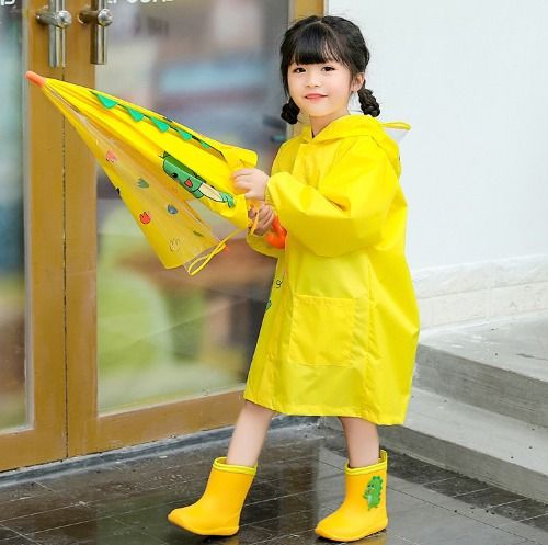 Childrens yellow deals raincoat and boots