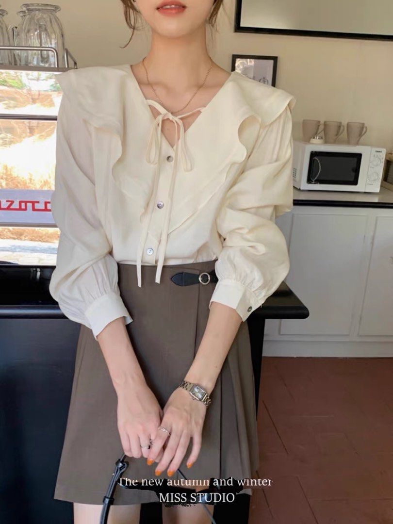 Korean blouse design on sale