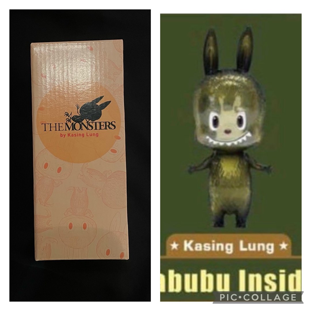 Labubu inside zimomo Kasing Lung 夜光, 興趣及遊戲, 玩具& 遊戲類