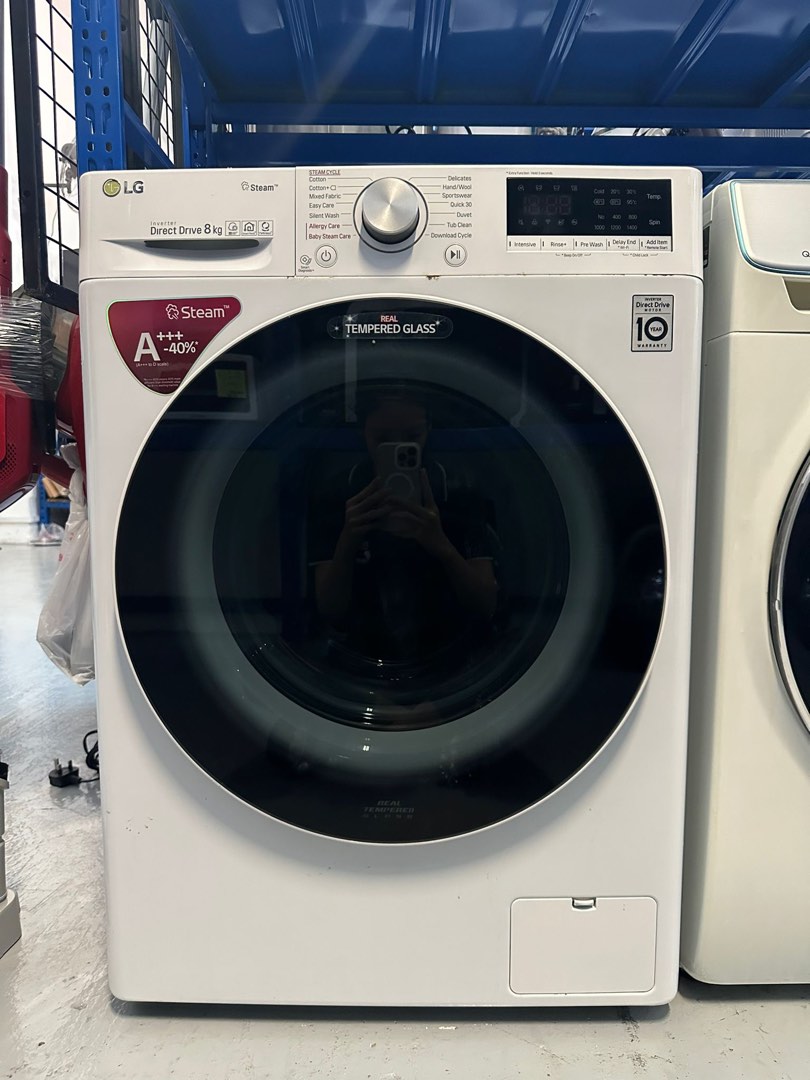 LG 8Kg Front Load Washer ( FV1408S4W ), TV & Home Appliances, Washing