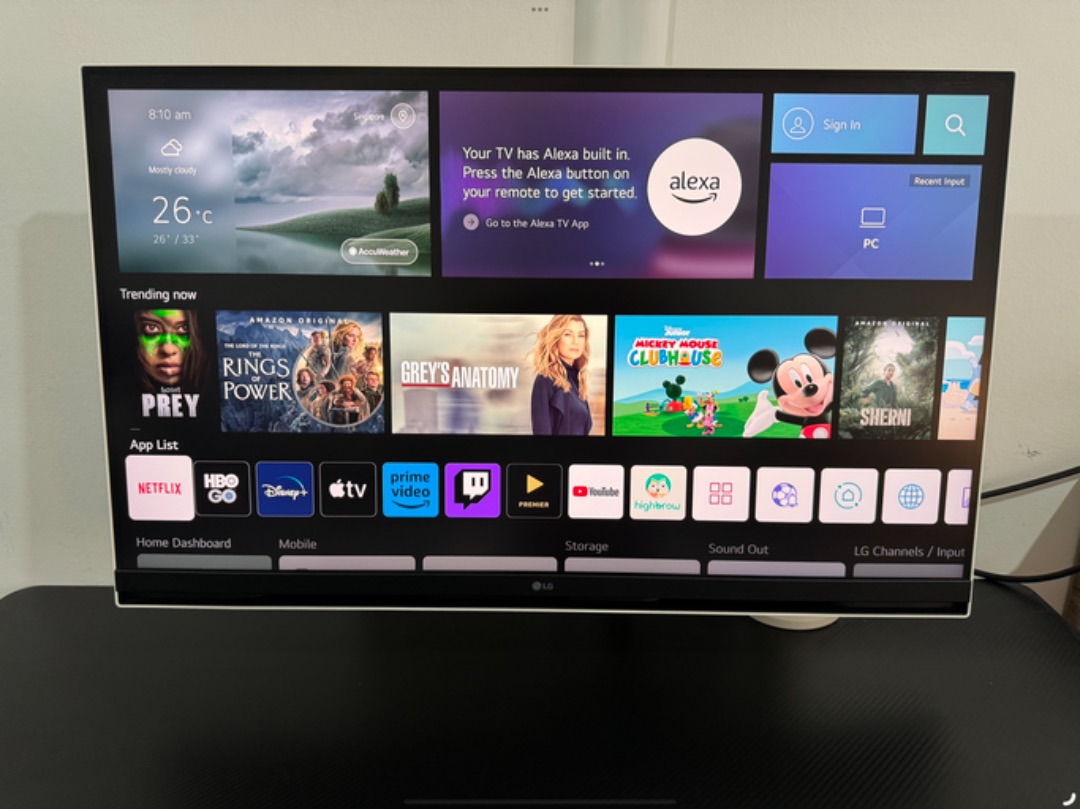 LG Smart Monitor (TV + Desktop Monitor), 32 inches, 32SQ780SW [RUSH