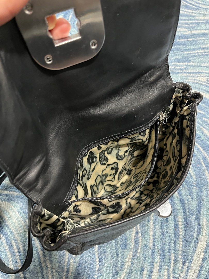 LONGCHAMP CAVALCADE LEATHER BLACK sling cross body bag with etiketa