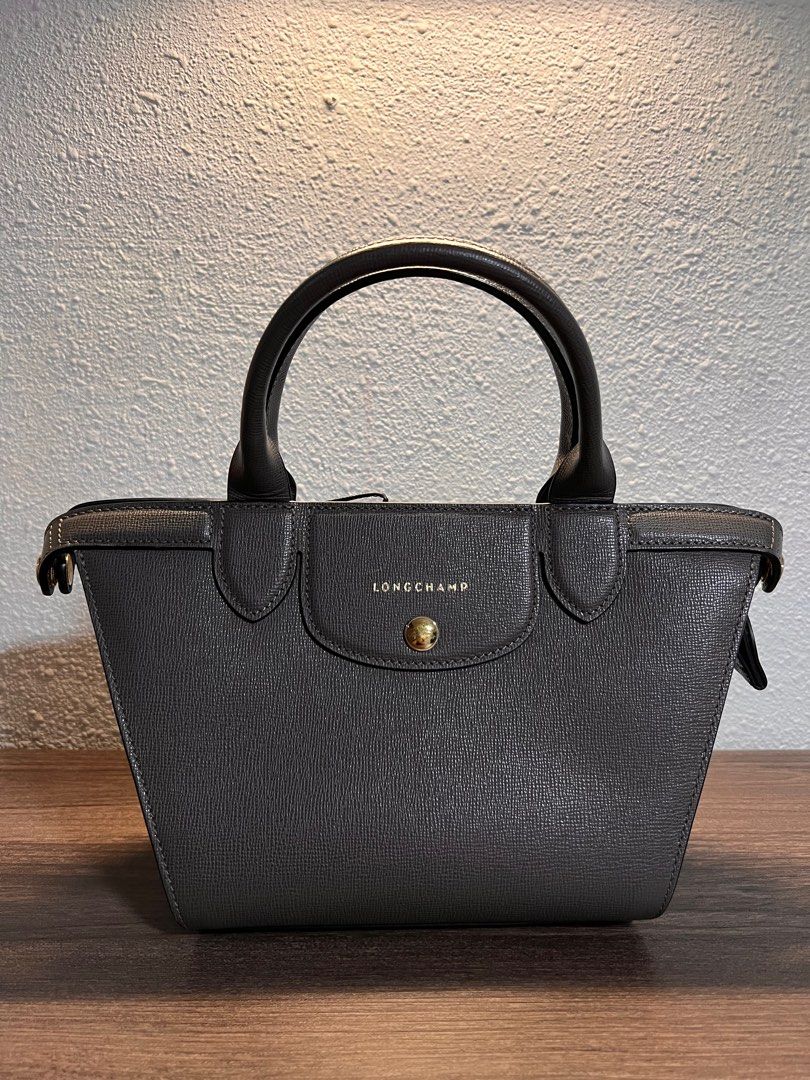 AUTH NWT Longchamp Le Pliage Cuir Extra Small Top Handle Crossbody