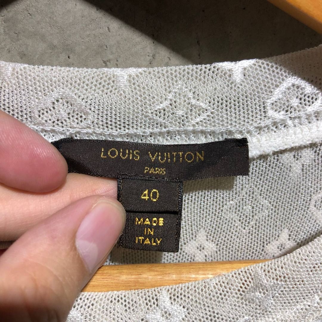 Louis Vuitton Monogram all over print see thru shirt, Luxury