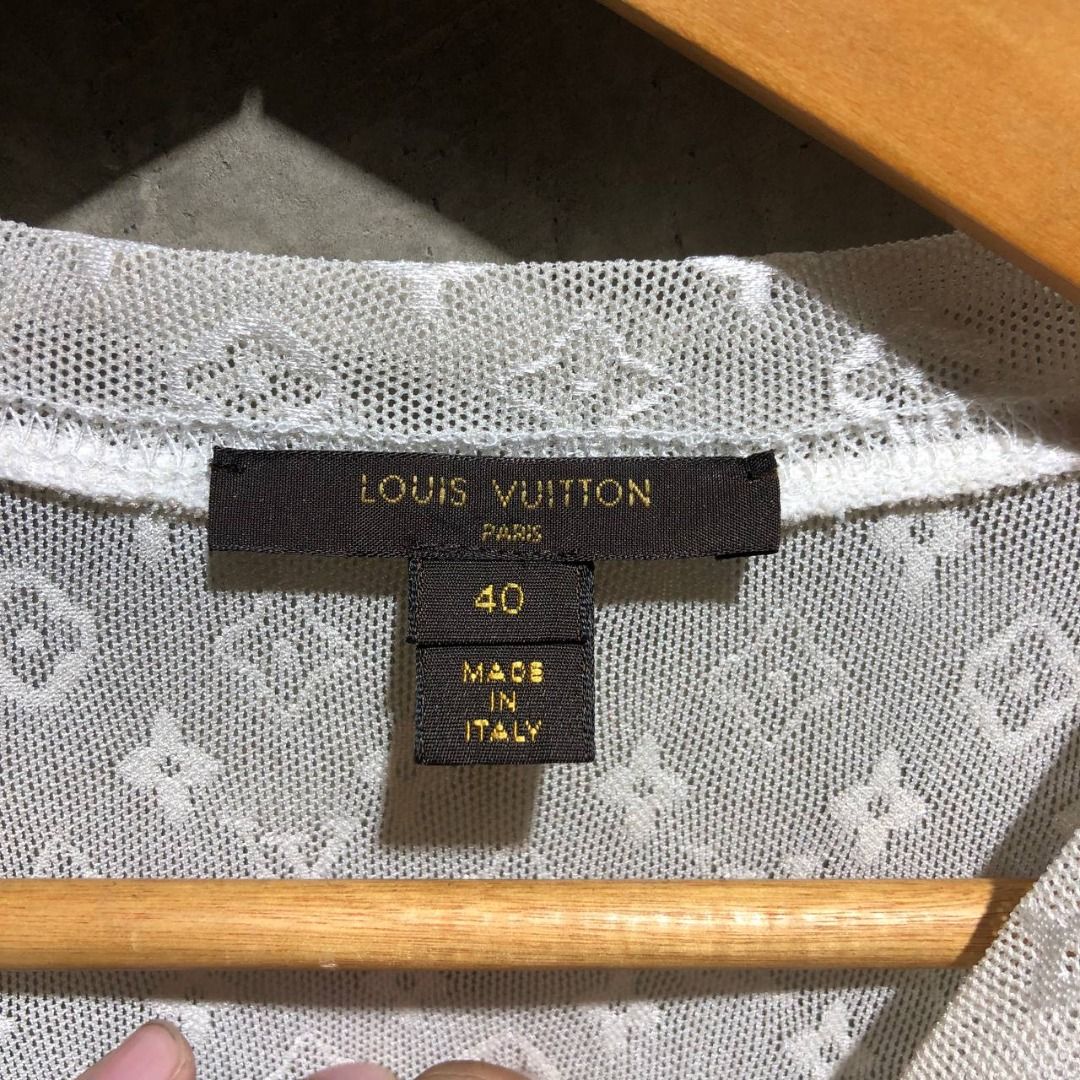 Louis Vuitton Monogram all over print see thru shirt, Luxury