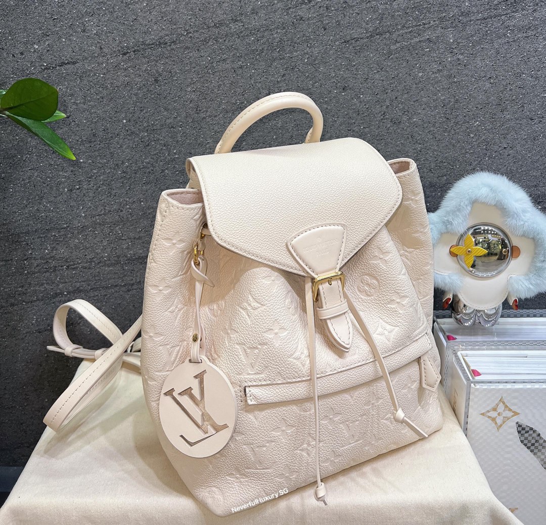 Louis Vuitton Montsouris Backpack Monogram Empreinte Creme