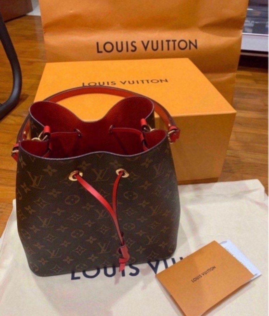 Authentic Louis Vuitton Neo Noe Red Bucket Bag LV, Luxury, Bags & Wallets  on Carousell