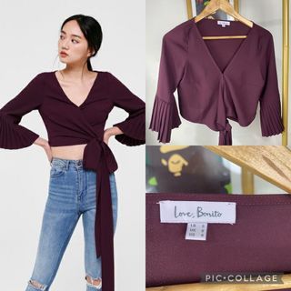 Love Bonito Laurel Wrap top