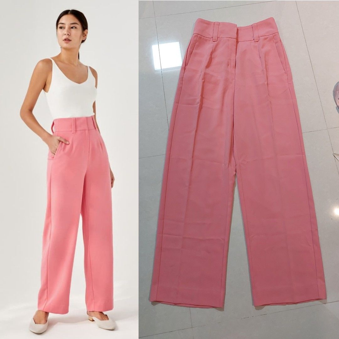 Love Bonito Pink Flare Pants, Women's Fashion, Bottoms, Other Bottoms on  Carousell