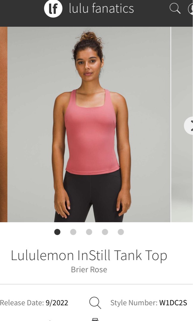 Lululemon InStill Tank (2) Brier Rose, Women's Fashion, Activewear on  Carousell