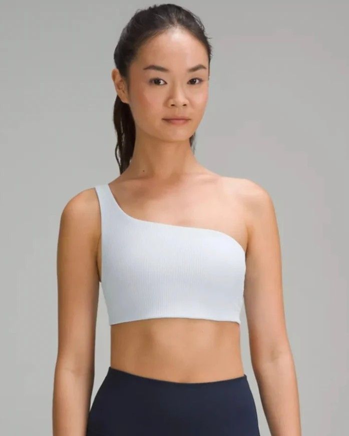 LULULEMON Ribbed Nulu Asymmetrical Yoga Bra Light Support, A/B Cup, Women's  Fashion, Activewear on Carousell
