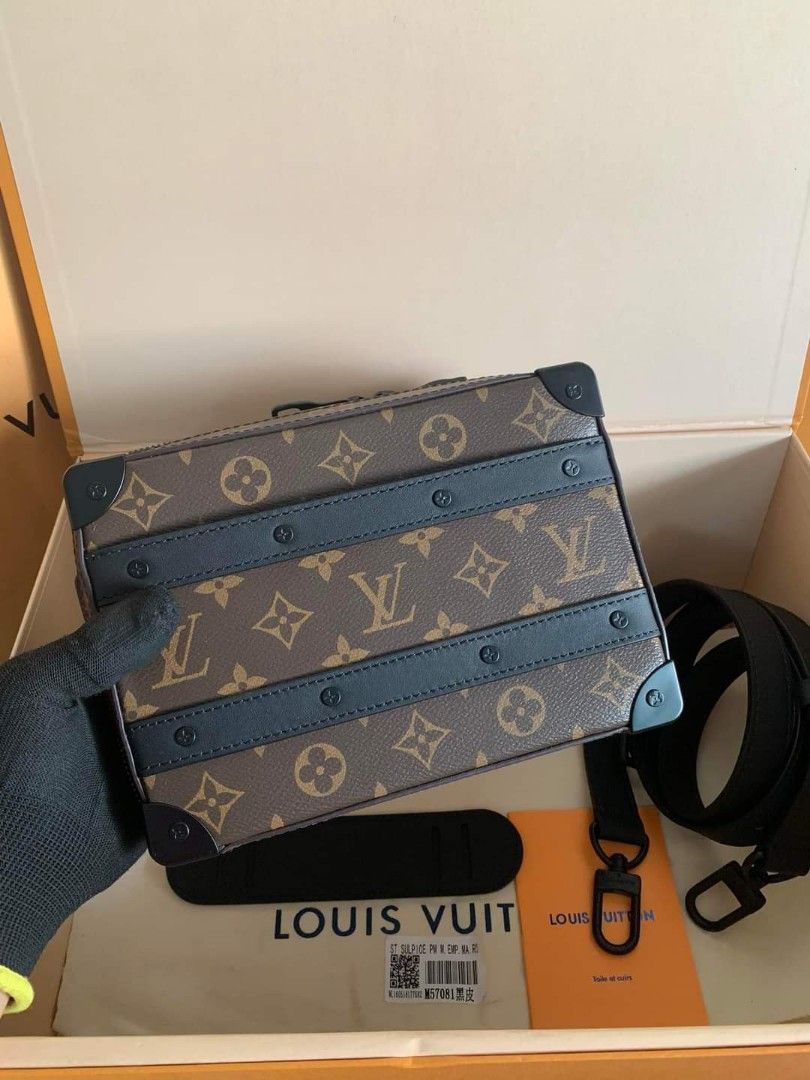 Louis Vuitton Soft Trunk Wallet Faded Monogram Debossed Leather Black