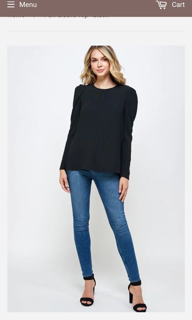 Mango Black Puffed Sleeves (Category: Longsleeves) located in Cebu City. Submitted by declutter_cebu (Listing ID 1258314538, Image 2). Description: Mango Black Puffed Sleeves (XSMALL) Brand new with tag Never worn Best fits up to Small built *some photos are for reference only. RFS: declutter Refrain from Haggling, please!.