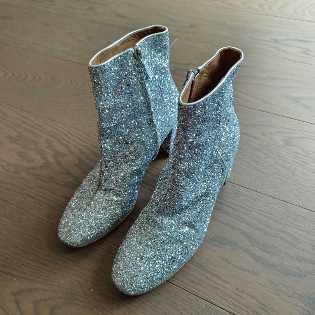 Mansur Gavriel glitter ankle boots Carousell