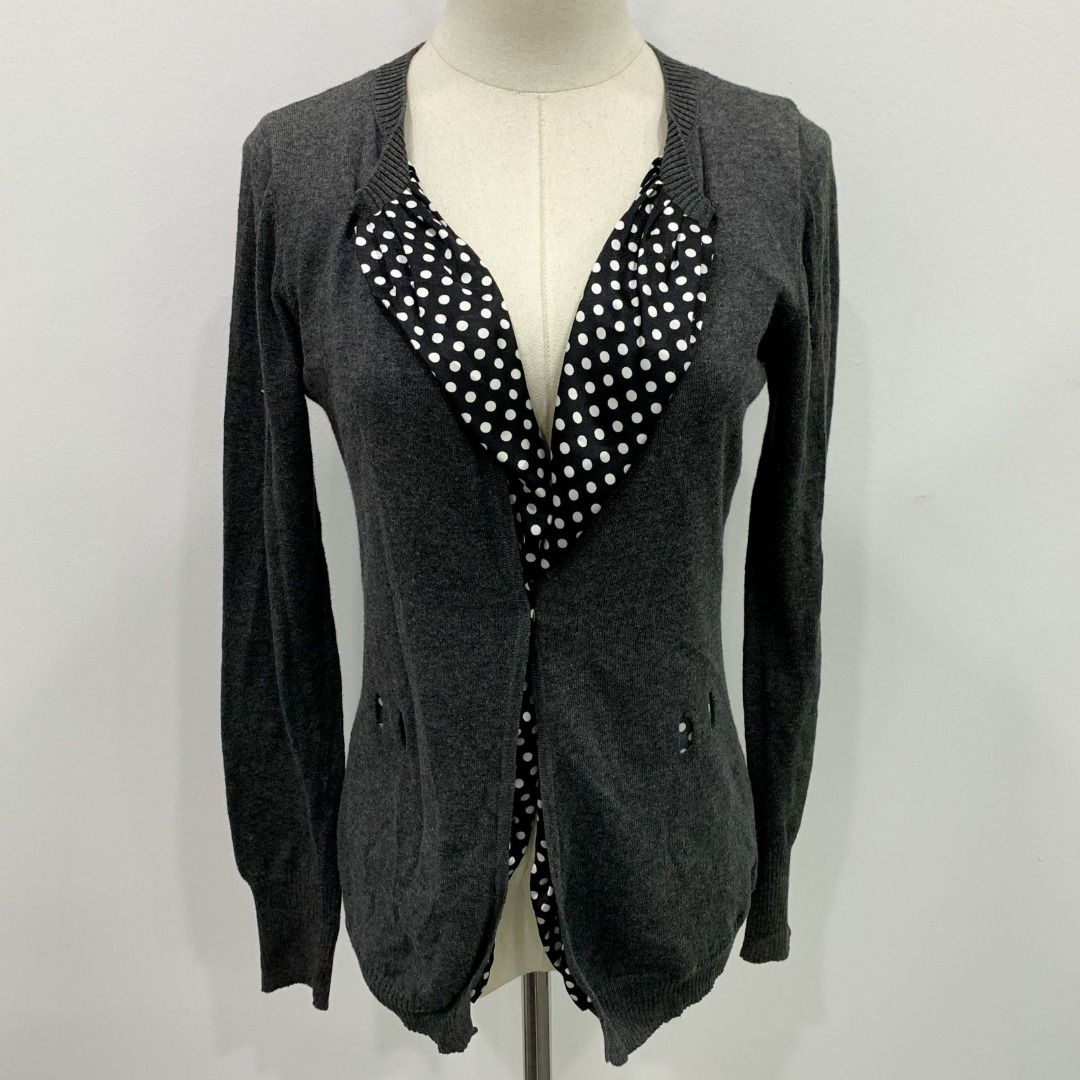 MARC JACOBS GREY POLKA DOT CARDIGAN 237027359 AL