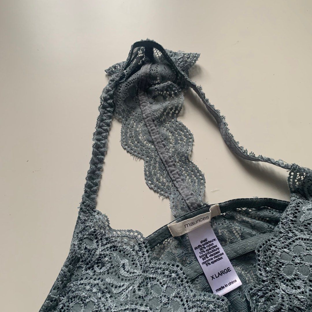 Silver Lace Bralette from Maurices