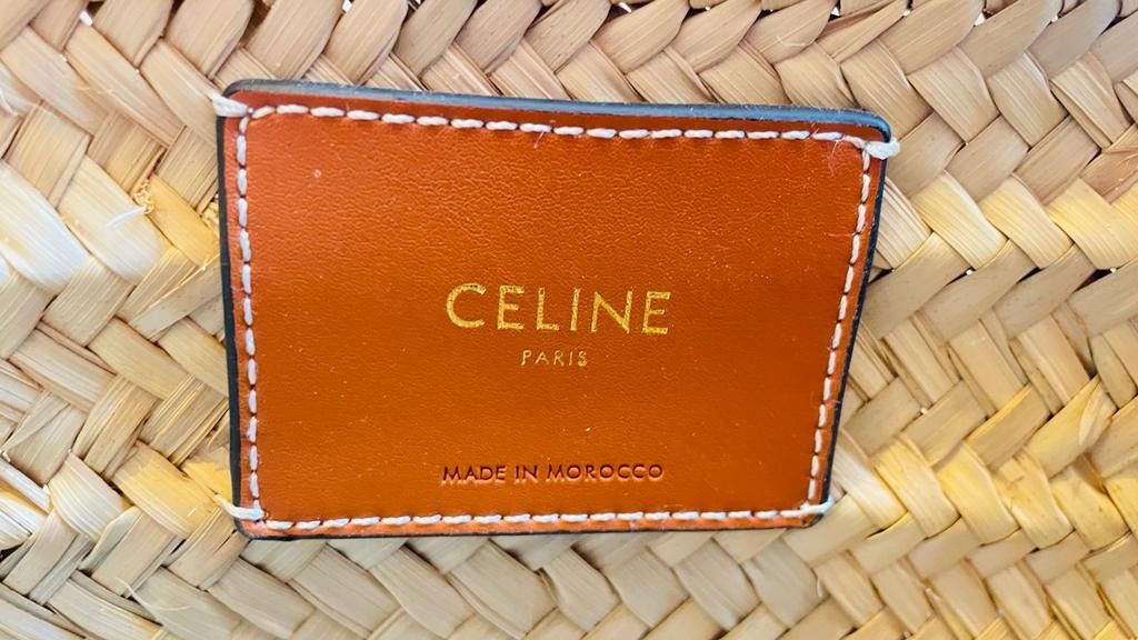 MEDIUM CELINE CLASSIC PANIER in Palm leaves and Calfskin