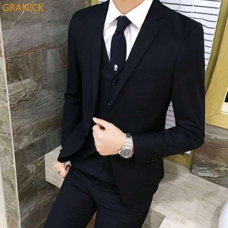 All black hotsell with blue blazer