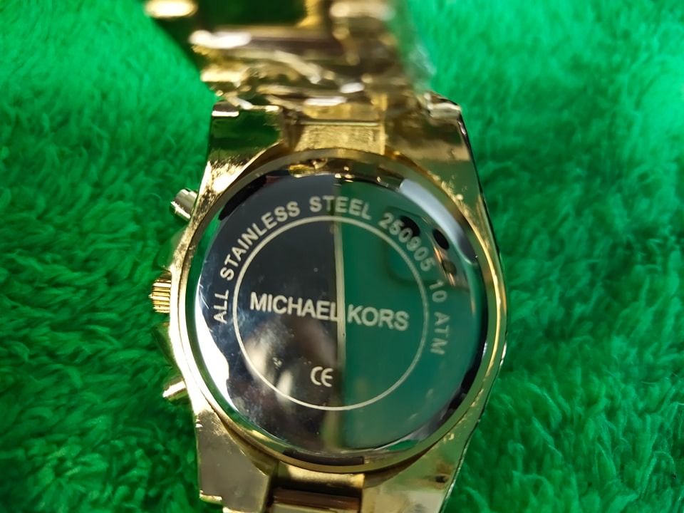 Michael Kors Men s Ladies Unisex Watch MK 2106 Gold Two Tone Brown Face Bracelet Stainless Steel Iced Bling Stones 250905 10AtM Water Resistant Quartz