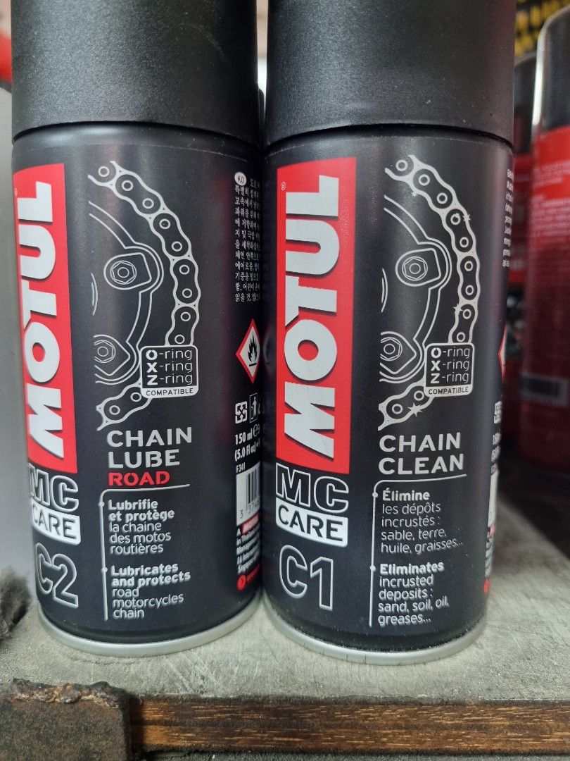 MOTUL CHAIN LUBE 150ml x1 CHAIN CLEAN 150ml x1 Sports Equipment