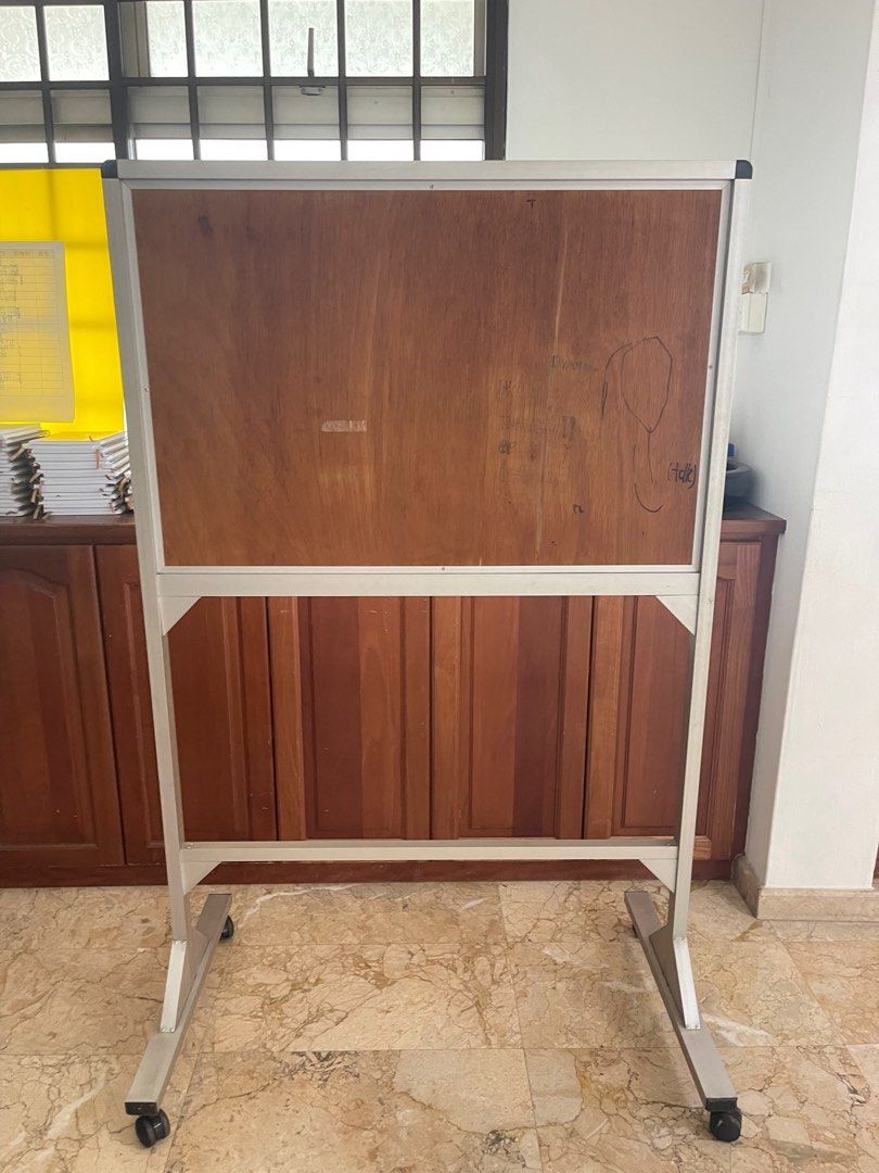 Checkboard Moveable Moveable Whiteboard with wheels, Furniture & Home Living, Furniture ...
