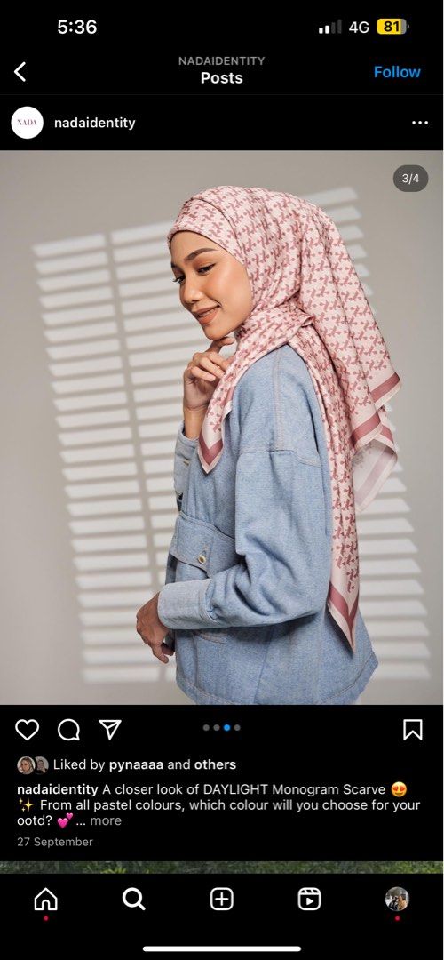 Daylight Monogram scarves in Pink – NADA IDENTITY