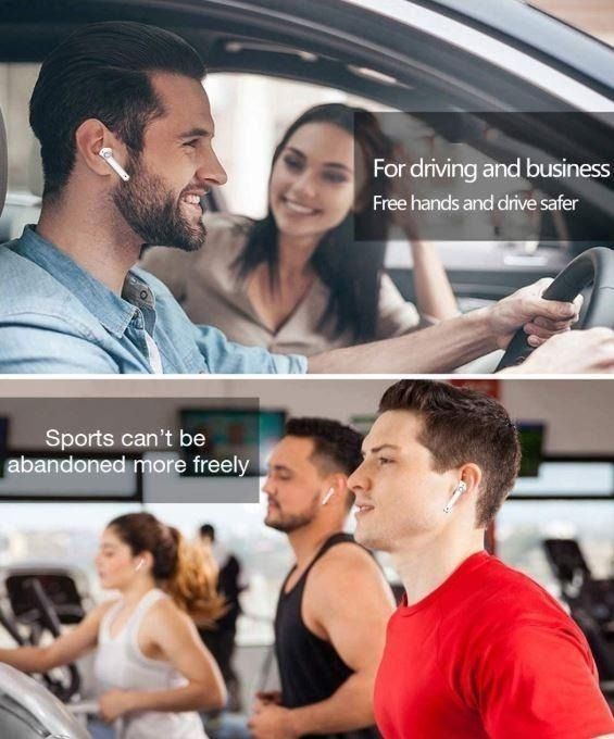 New LF23 White Wireless Headphones Wireless Earphones Bluetooth Earphones Bluetooth 5.0 Earbuds Deep Bass Stereo Sound Noise Isolating with Mic and Charging Case for All Bluetooth Devices Jogging Runn...