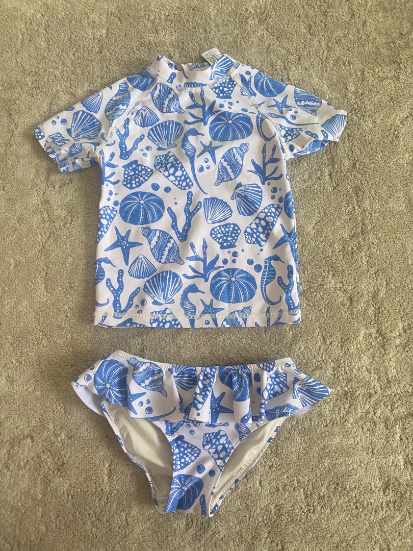 Next two piece swim suit with shell print Babies Kids Babies