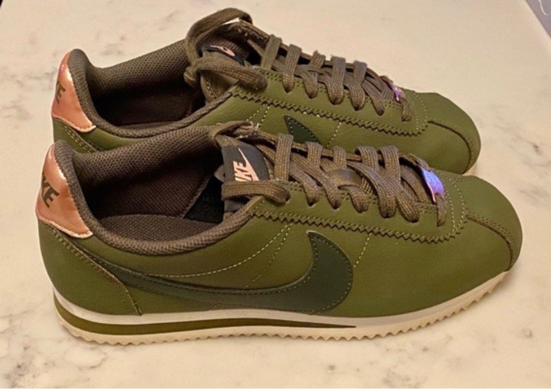 Nike cortez olive green sales